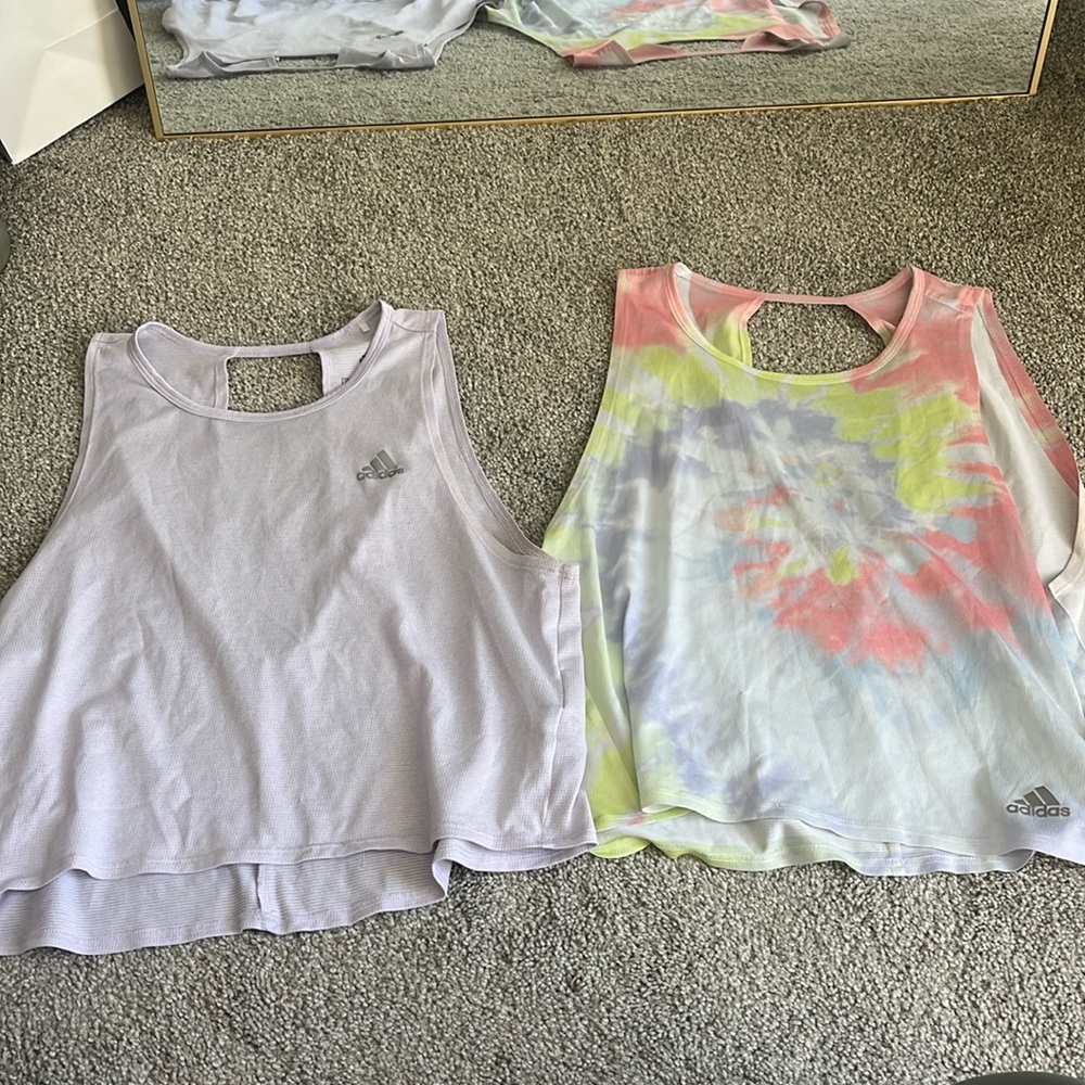 Adidas workout tanks size S